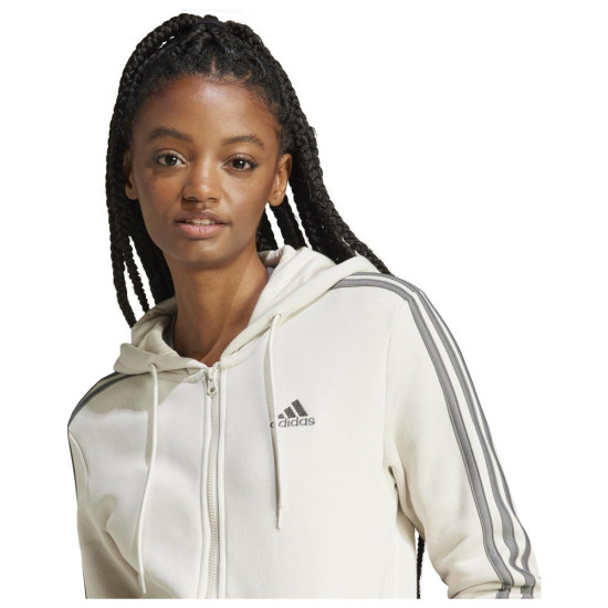 Adidas Γυναικεία ζακέτα Essentials 3-Stripes Full-Zip Fleece Hoodie